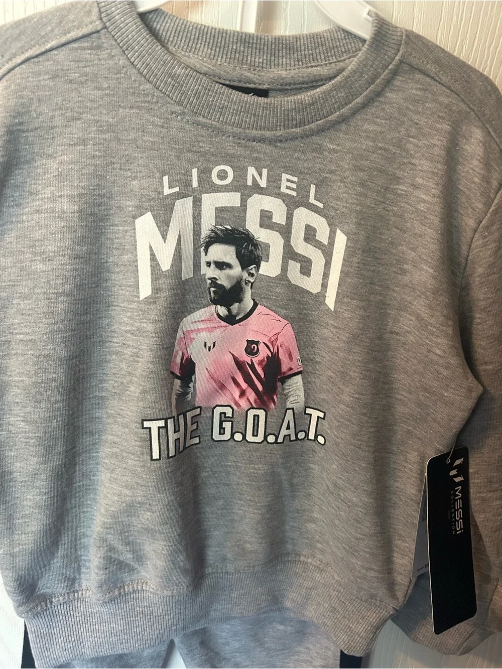 Lionel Messi Kids Grey Matching Sweatshirt & Jogger Set